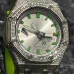 Ga2100 Full Diamond Green Watch