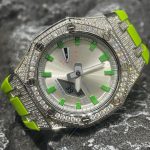 Ga2100 Full Diamond Green Watch