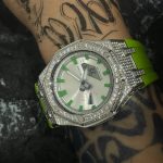 Ga2100 Full Diamond Green Watch