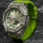 Ga2100 Full Diamond Green Watch