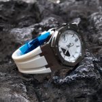 Ga 2100 Silver And White Rubber Strap Band Watch