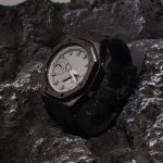 Ga2100 Black Sparkle Case Grey Dial Rubber Strap Watch