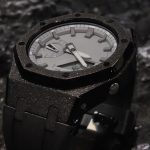 Ga2100 Black Sparkle Case Grey Dial Rubber Strap Watch