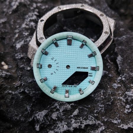 Ga2100 Dial Set Ice Blue Inner Bezel Tiffany Blue Inner Bezel Silver Hour Marker