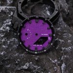 Ga2100 Dial Set Purple Embossed Dial Black With Grey Hour Marker