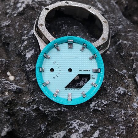 Ga2100 Dial Set Tiffany Blue Dial And Inner Bezel Silver Hour Marker 