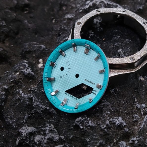 Ga2100 Dial Set Tiffany Blue Dial And Inner Bezel Silver Hour Marker