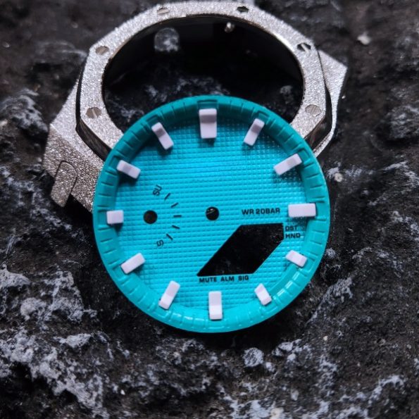 Ga2100 Dial Set White Hour Marker Tiffany Blue Dial Inner Bezel