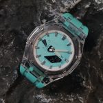 Ga2100 Embossed Tiffany Blue Dial Transparent Case Watch