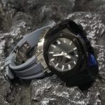 Ga2100 Polish Black Case Black Dial With White Scale Watch 