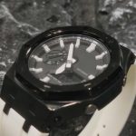 Ga2100 Polish Black Case Black Dial With White Scale White Watch