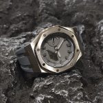 Ga2100 Silver Case Grey Watch Rubber Strap Band 