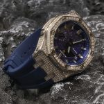 Ga2100 Silver Diamond Blue Galaxy Watch 