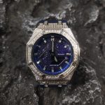 Ga2100 Silver Diamond Blue Galaxy Watch