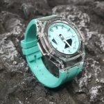 Ga2100 Silver Scale Transparent Case Tiffany Blue Watch