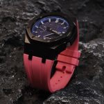 Ga2100 Starry Sky Dial Silver Scale Rubber Band Watch