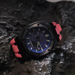 Ga2100 Starry Sky Dial Silver Scale Rubber Band Watch 