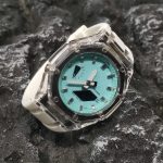 Ga2100 Transparent Case Tiffany Blue Dial With Silver Scale Watch White