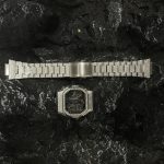 Dw5600 Mod Kit Full Silver Diamond Case Stainless Steel Strap Band