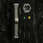 Dw5600 Mod Kit Full Silver Diamond Case Stainless Steel Strap Band
