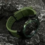 Ga2100 Black Case Green Bezel Olive Rubber Strap