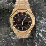 Ga2100 Black Core Gold Frosted Stainless Steel Strap
