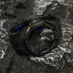 Ga2100 Black Glitter Case Black Rubber Strap 