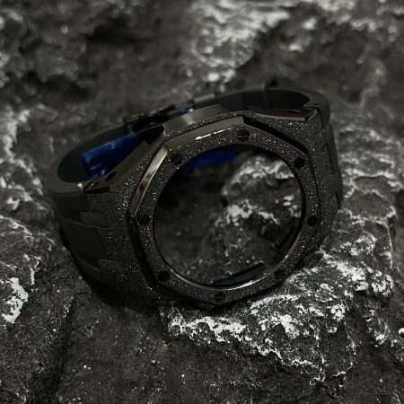 Ga2100 Black Glitter Case Black Rubber Strap 