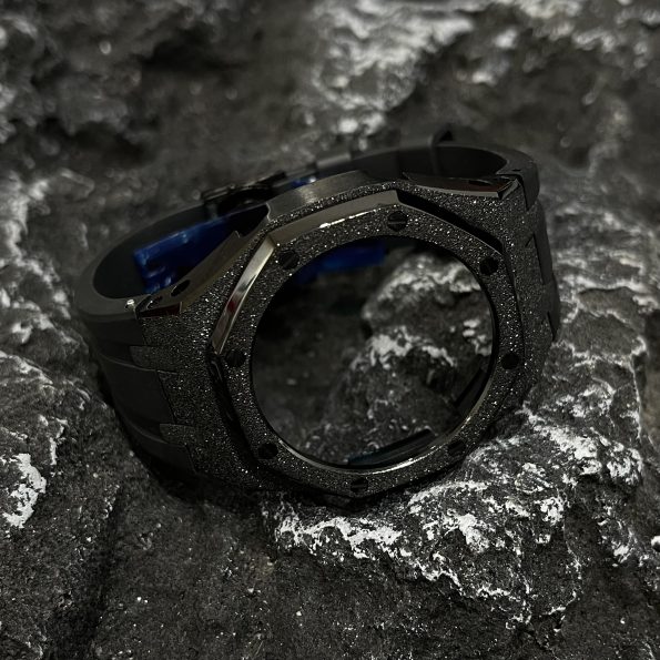 Ga2100 Black Glitter Case Black Rubber Strap