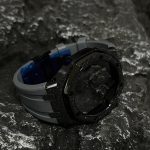 Ga2100 Black Glitter Case Gray Rubber Strap