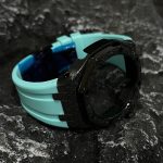 Ga2100 Black Glitter Case Tiffany Blue Rubber Strap
