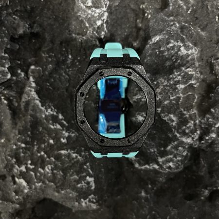Ga2100 Black Glitter Case Tiffany Blue Rubber Strap