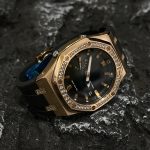 Ga2100 Black & Gold With Diamond Case Watch 