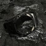 Ga2100 Black Polish Bezel Black Rubber Strap 