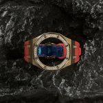 Ga2100 Diamond Bezel Gold Case Red Rubber Strap