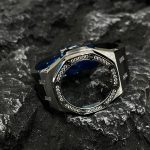 Ga2100 Diamond Ring Silver Case Black Rubber Band