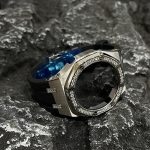 Ga2100 Diamond Ring Silver Case Black Rubber Band