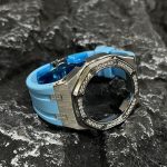 Ga2100 Diamond Ring Silver Case Blue Rubber Band