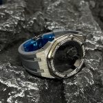 Ga2100 Diamond Ring Silver Case Gray Rubber Band