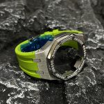 Ga2100 Diamond Ring Silver Case Light Green Rubber Band