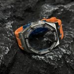 Ga2100 Diamond Ring Silver Case Orange Rubber Band 