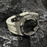 Ga2100 Diamond Ring Silver Case White Rubber Band