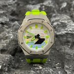 Ga2100 Disco Dial Green Hour Marker Rubber Strap