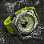 Ga2100 Disco Dial Green Hour Marker Rubber Strap 