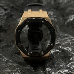 Ga2100 Gold Case Black Bezel Black Rubber Strap