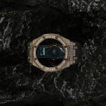 Ga2100 Gold Diamond Case Black Rubber Strap