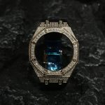 Ga2100 Gold Diamond Case Black Rubber Strap