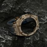 Ga2100 Gold Diamond Case Gray Rubber Strap