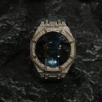 Ga2100 Gold Diamond Case Gray Rubber Strap