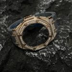 Ga2100 Gold Diamond Case Gray Rubber Strap